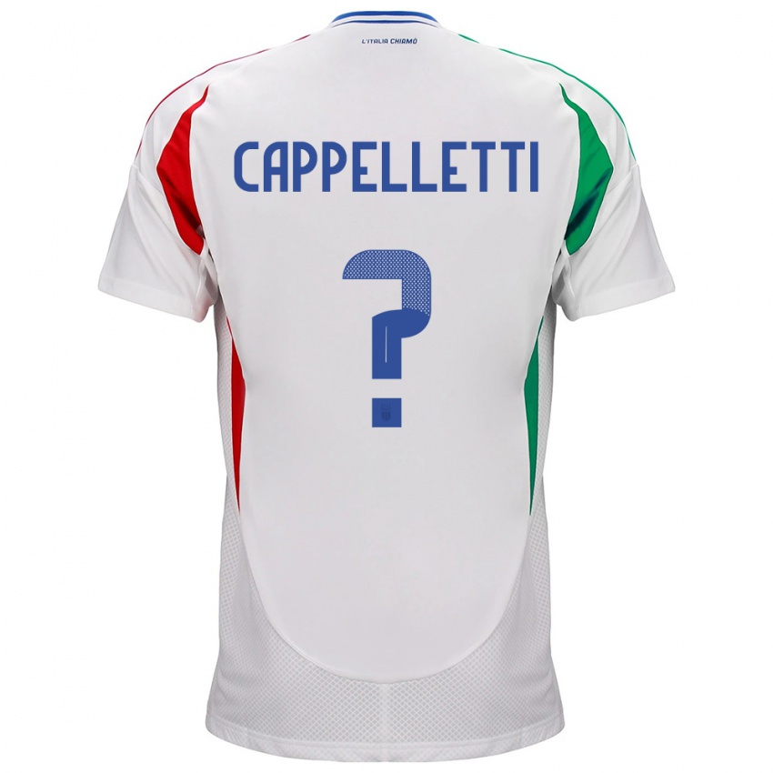 Hombre Camiseta Italia Mattia Cappelletti #0 Blanco 2ª Equipación 24-26 La Camisa