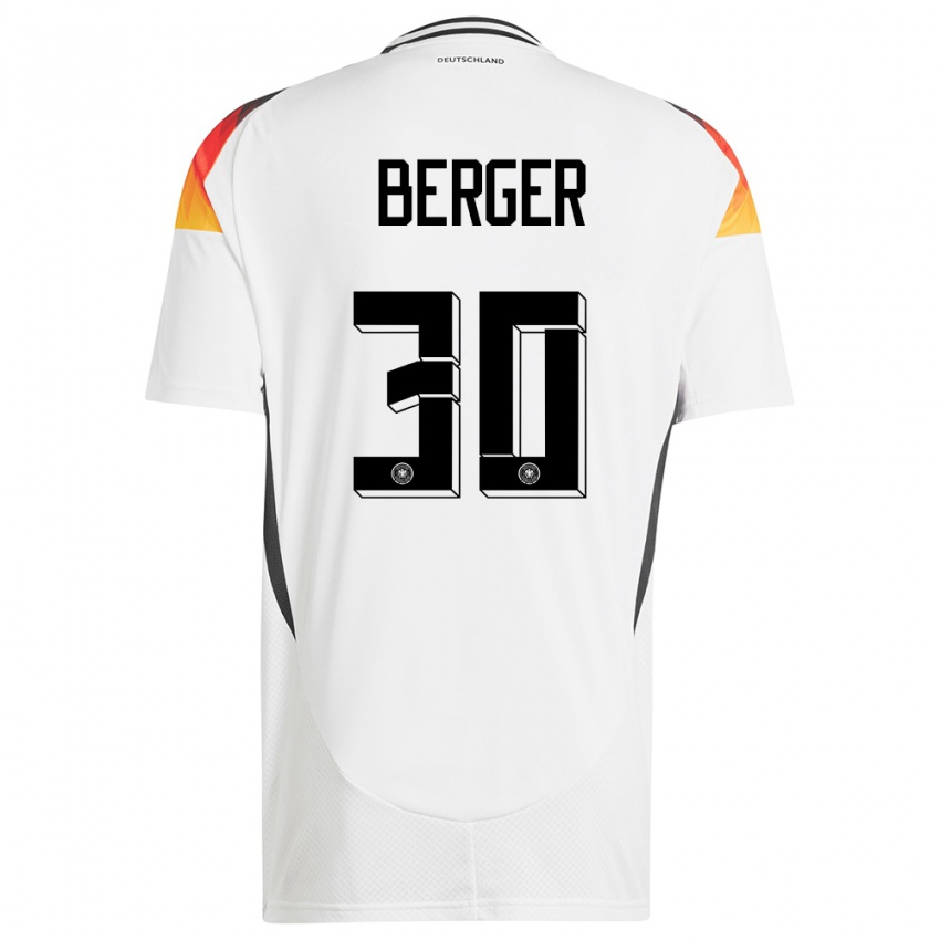 Mujer Camiseta Alemania Ann Katrin Berger #30 Blanco 1ª Equipación 24-26 La Camisa