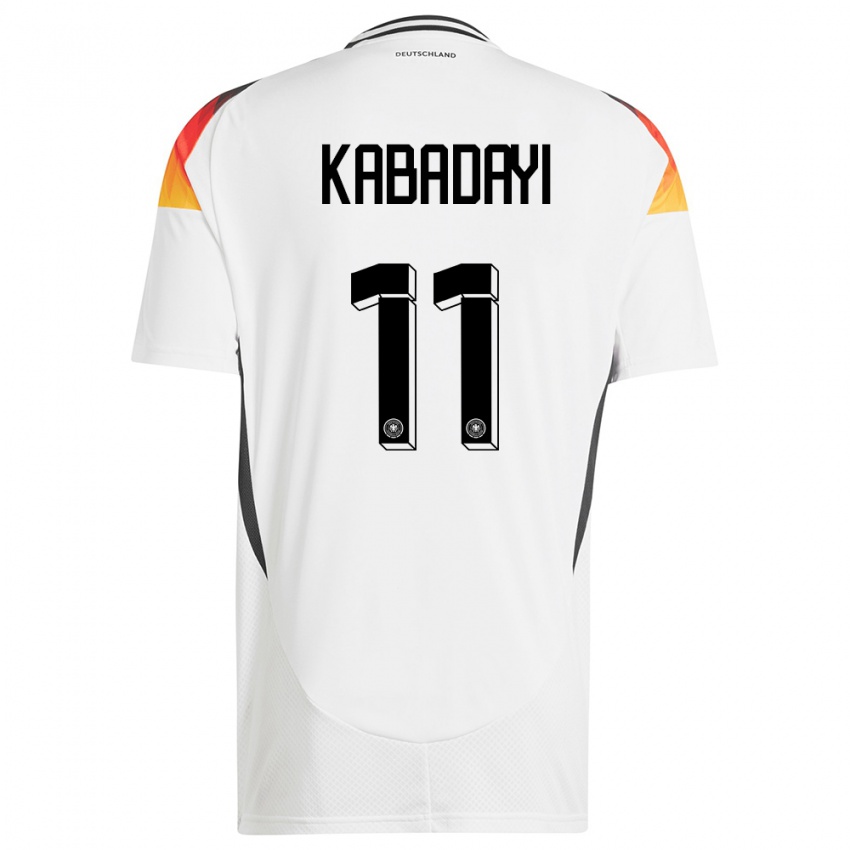 Mujer Camiseta Alemania Yusuf Kabadayi #11 Blanco 1ª Equipación 24-26 La Camisa