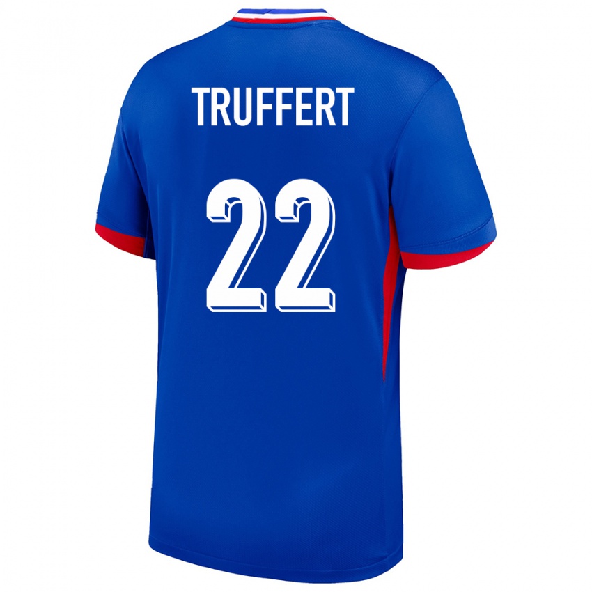 Mujer Camiseta Francia Adrien Truffert #22 Azul 1ª Equipación 24-26 La Camisa