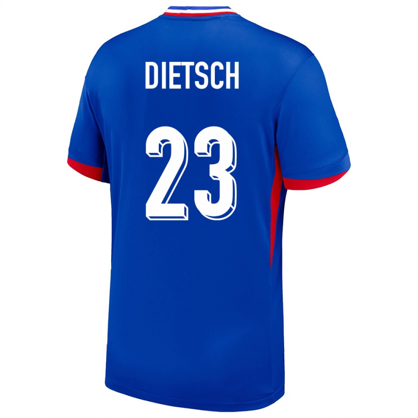 Mujer Camiseta Francia Guillaume Dietsch #23 Azul 1ª Equipación 24-26 La Camisa