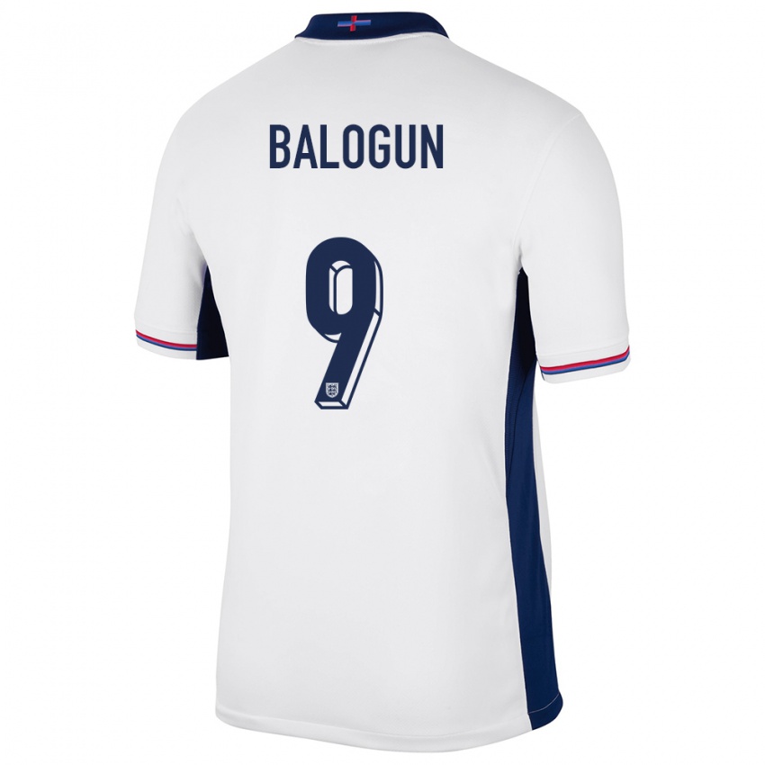 Mujer Camiseta Inglaterra Folarin Balogun #9 Blanco 1ª Equipación 24-26 La Camisa