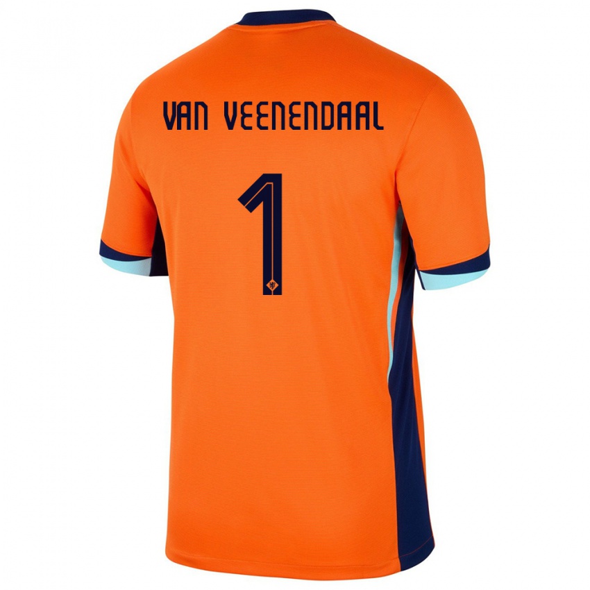Mujer Camiseta Países Bajos Sari Van Veenendaal #1 Naranja 1ª Equipación 24-26 La Camisa