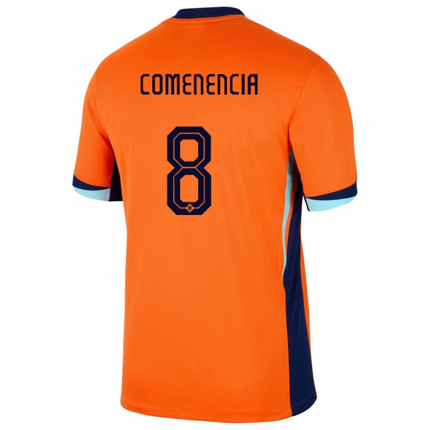 Mujer Camiseta Países Bajos Livano Comenencia #8 Naranja 1ª Equipación 24-26 La Camisa