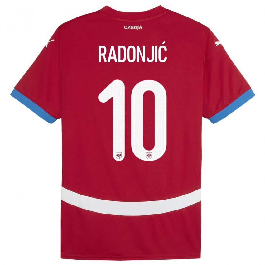 Mujer Camiseta Serbia Mateja Radonjic #10 Rojo 1ª Equipación 24-26 La Camisa