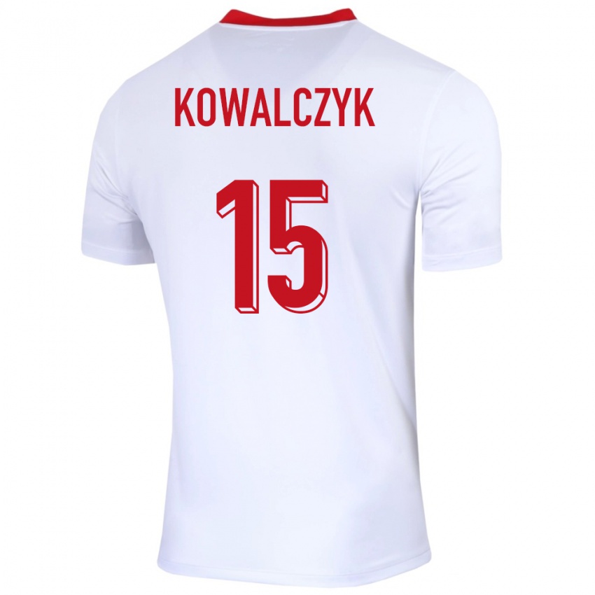 Mujer Camiseta Polonia Mateusz Kowalczyk #15 Blanco 1ª Equipación 24-26 La Camisa