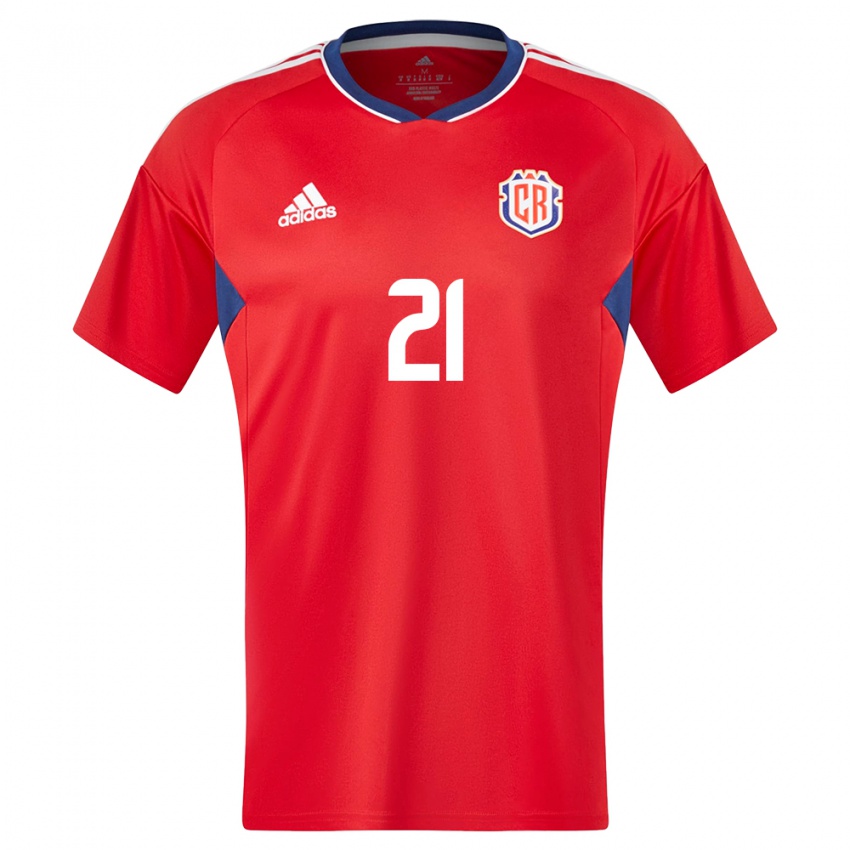 Mujer Camiseta Costa Rica Carlos Mora #21 Rojo 1ª Equipación 24-26 La Camisa