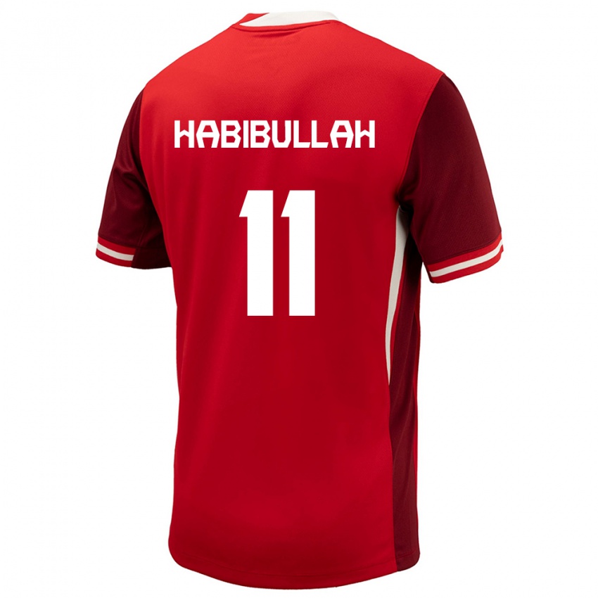Mujer Camiseta Canadá Kamron Habibullah #11 Rojo 1ª Equipación 24-26 La Camisa