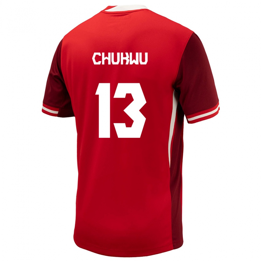 Mujer Camiseta Canadá Richard Chukwu #13 Rojo 1ª Equipación 24-26 La Camisa