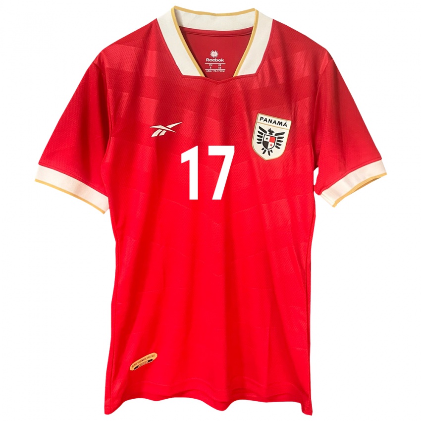 Mujer Camiseta Panamá Aimar Modelo #17 Rojo 1ª Equipación 24-26 La Camisa