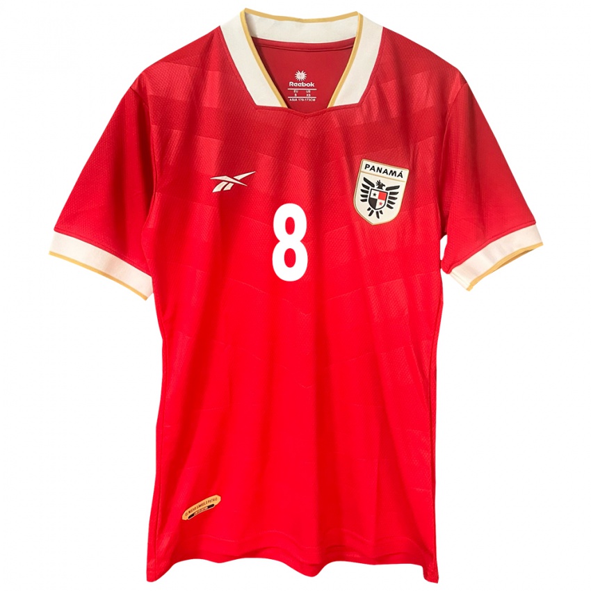 Mujer Camiseta Panamá Aldair Marta #8 Rojo 1ª Equipación 24-26 La Camisa