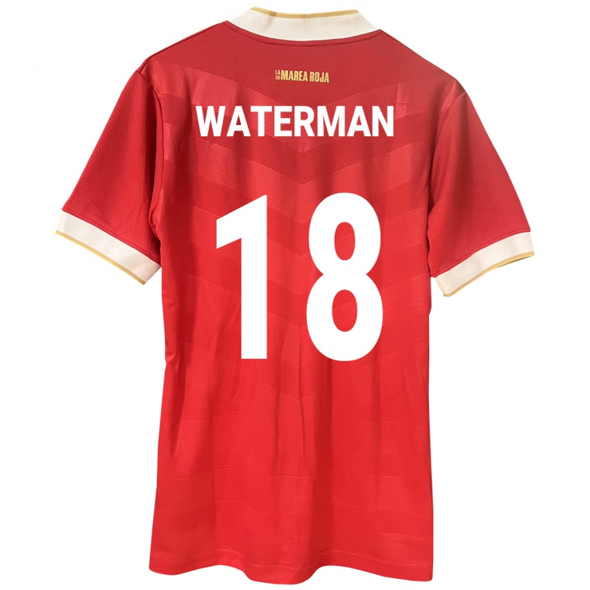 Mujer Camiseta Panamá Cecilio Waterman #18 Rojo 1ª Equipación 24-26 La Camisa