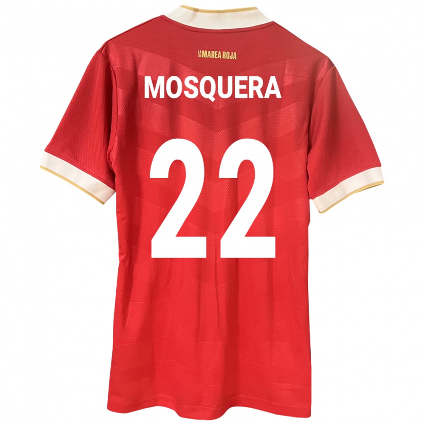 Mujer Camiseta Panamá Orlando Mosquera #22 Rojo 1ª Equipación 24-26 La Camisa