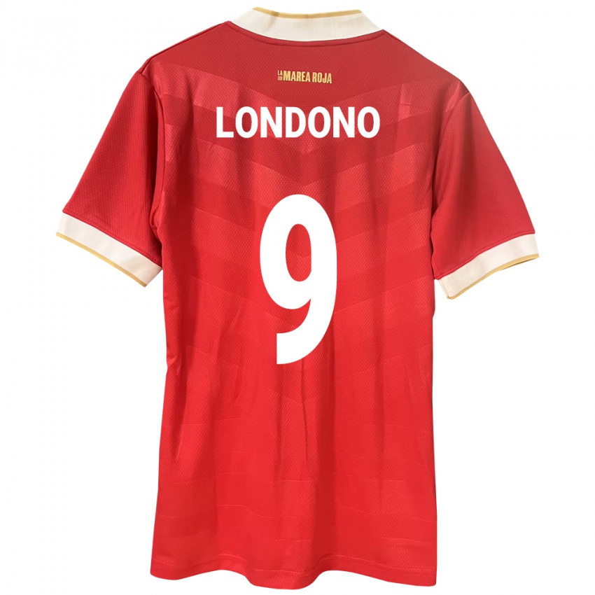 Mujer Camiseta Panamá Azarias Londoño #9 Rojo 1ª Equipación 24-26 La Camisa