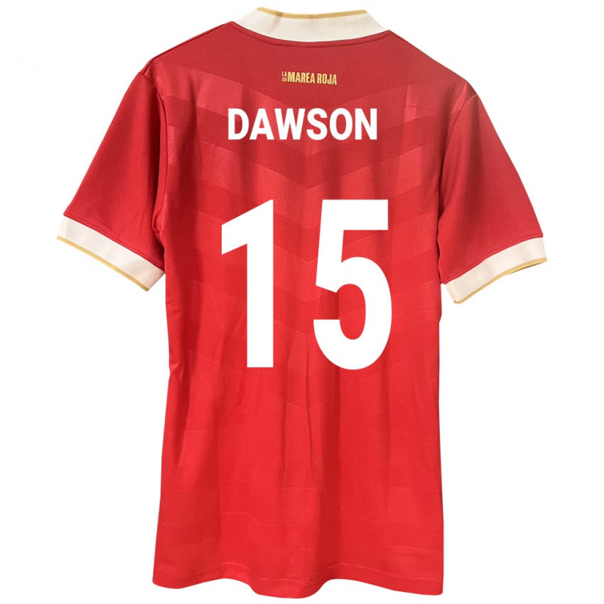Mujer Camiseta Panamá Didier Dawson #15 Rojo 1ª Equipación 24-26 La Camisa