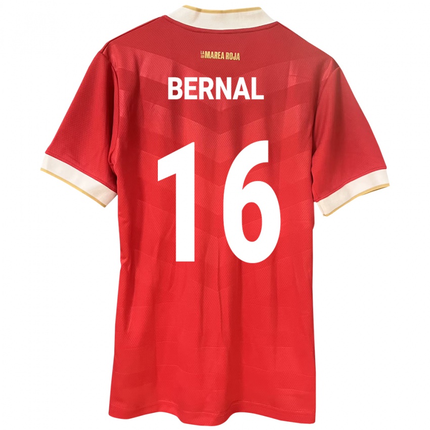 Mujer Camiseta Panamá José Bernal #16 Rojo 1ª Equipación 24-26 La Camisa