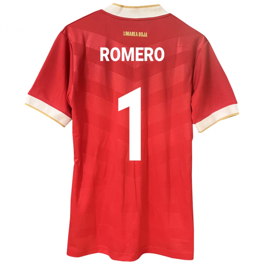 Mujer Camiseta Panamá Manuel Romero #1 Rojo 1ª Equipación 24-26 La Camisa