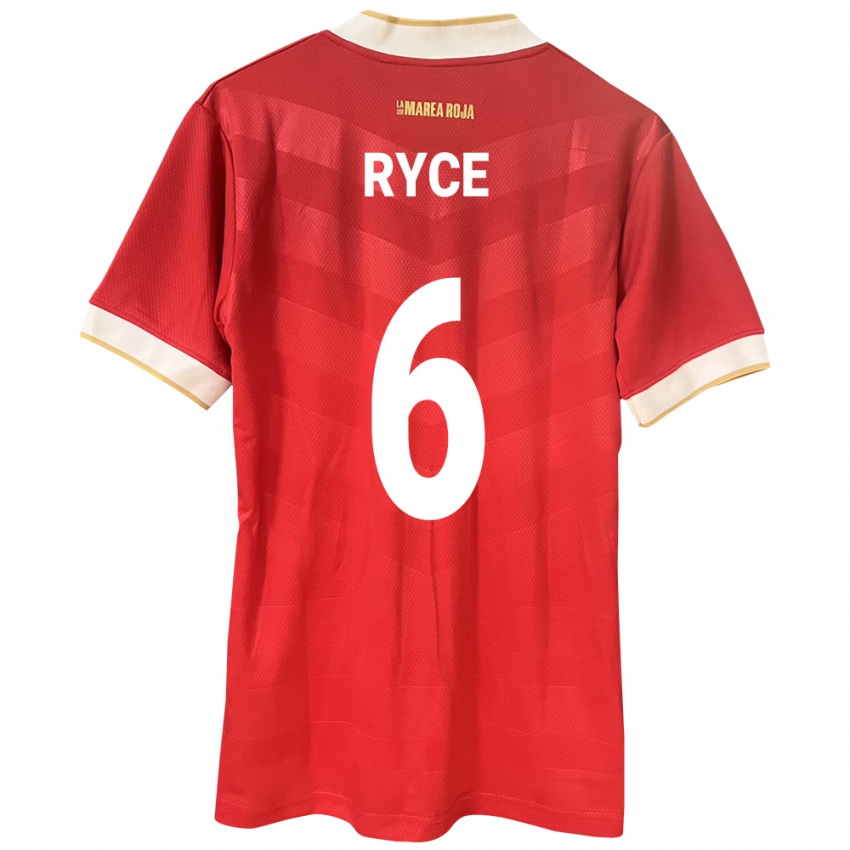 Mujer Camiseta Panamá Anel Ryce #6 Rojo 1ª Equipación 24-26 La Camisa