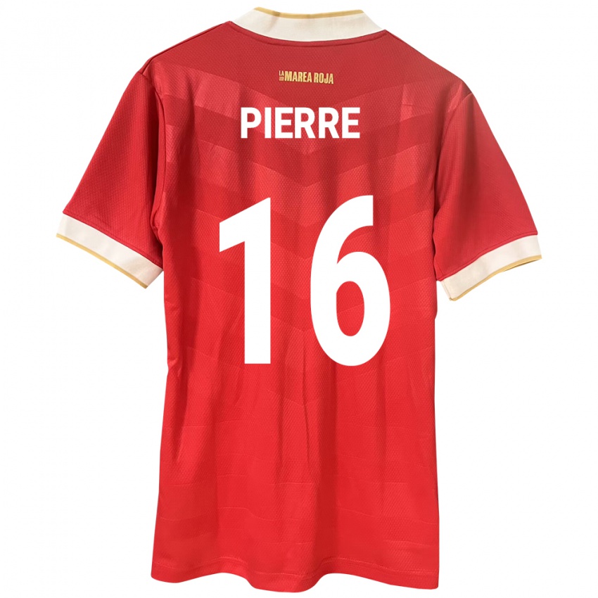 Mujer Camiseta Panamá Jael Pierre #16 Rojo 1ª Equipación 24-26 La Camisa