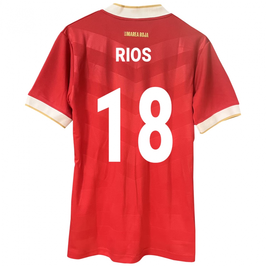 Mujer Camiseta Panamá Héctor Ríos #18 Rojo 1ª Equipación 24-26 La Camisa