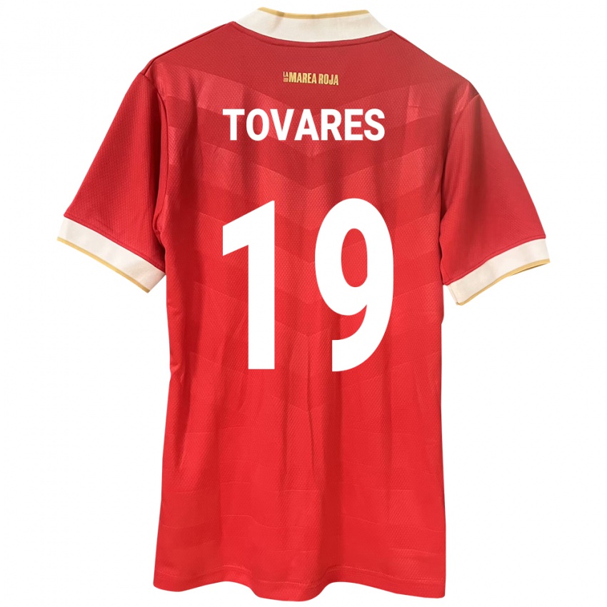 Mujer Camiseta Panamá Kahir Tovares #19 Rojo 1ª Equipación 24-26 La Camisa