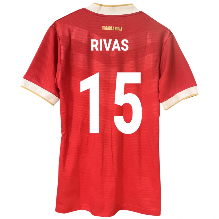 Mujer Camiseta Panamá Karla Rivas #15 Rojo 1ª Equipación 24-26 La Camisa