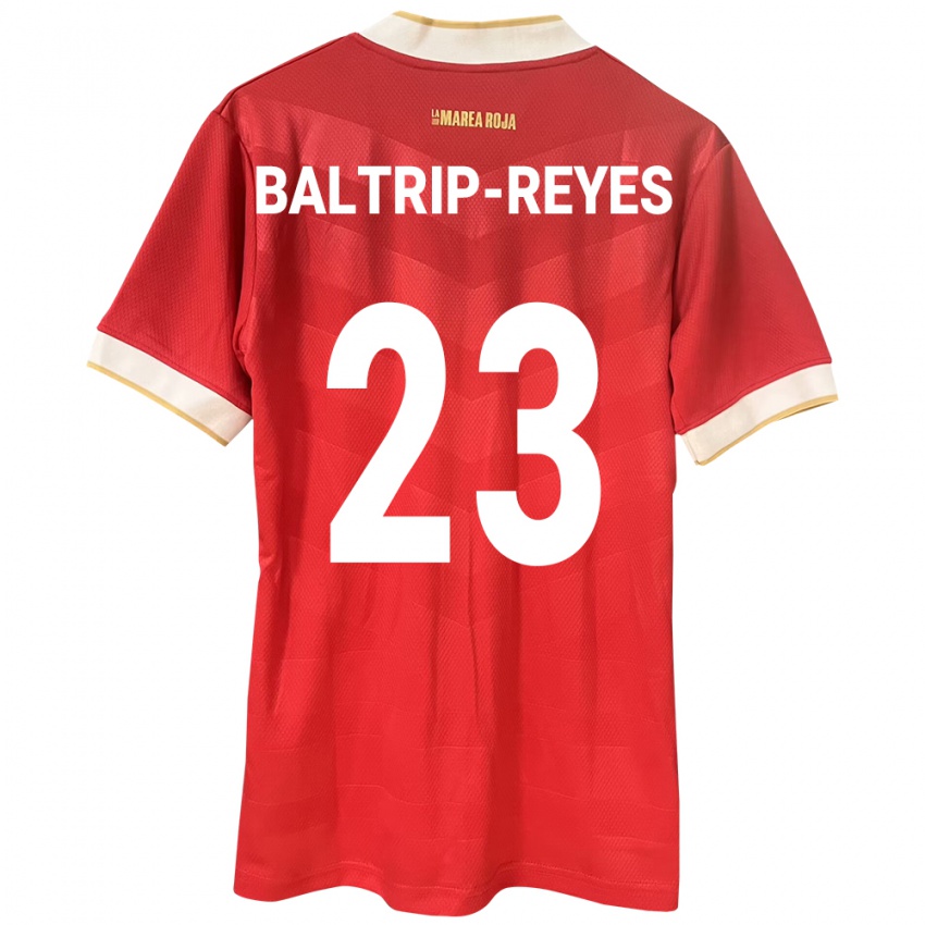 Mujer Camiseta Panamá Carina Baltrip-Reyes #23 Rojo 1ª Equipación 24-26 La Camisa