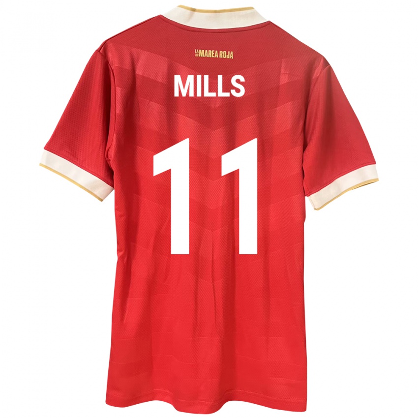 Mujer Camiseta Panamá Natalia Mills #11 Rojo 1ª Equipación 24-26 La Camisa