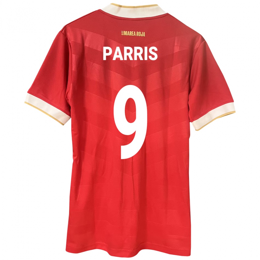 Mujer Camiseta Panamá Katherine Parris #9 Rojo 1ª Equipación 24-26 La Camisa