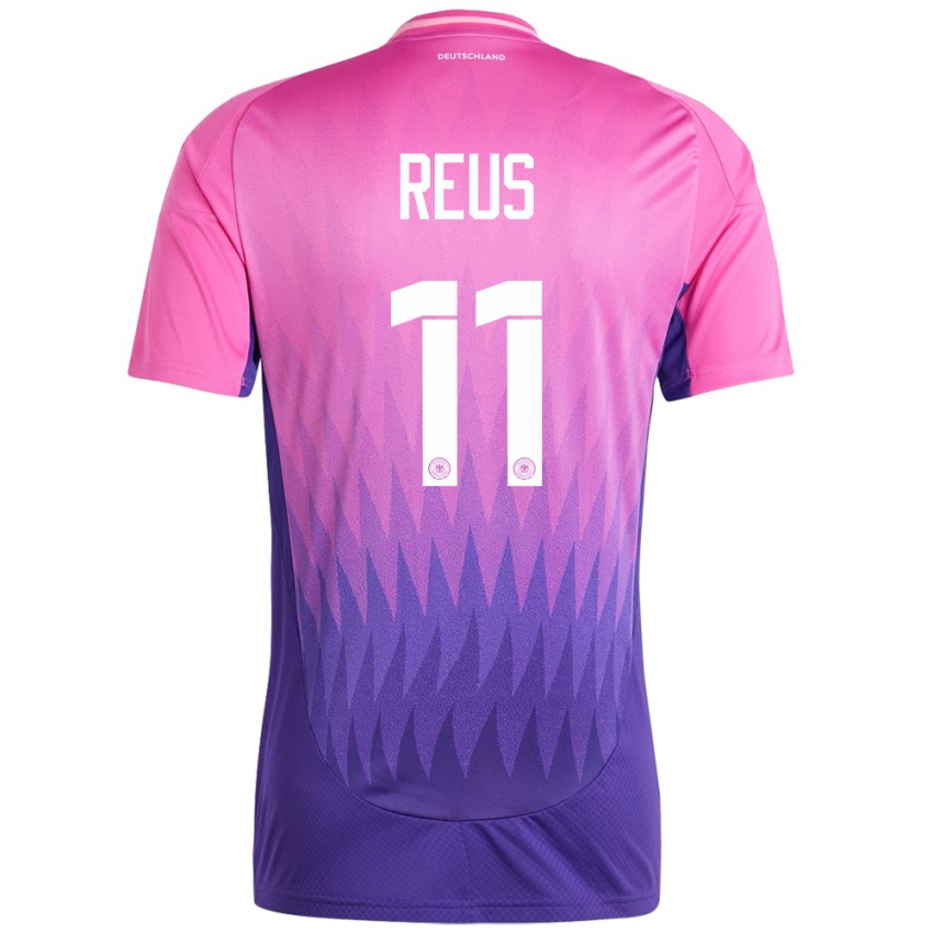 Mujer Camiseta Alemania Marco Reus #11 Rosado Morado 2ª Equipación 24-26 La Camisa