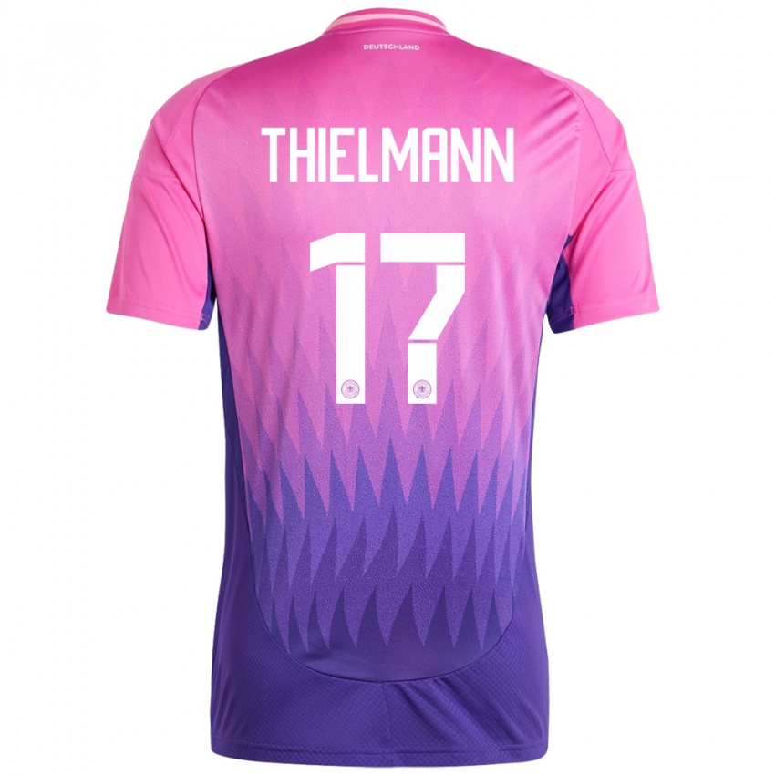Mujer Camiseta Alemania Jan Thielmann #17 Rosado Morado 2ª Equipación 24-26 La Camisa