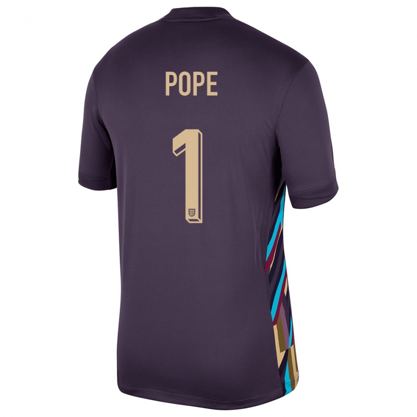 Mujer Camiseta Inglaterra Nick Pope #1 Pasa Oscura 2ª Equipación 24-26 La Camisa