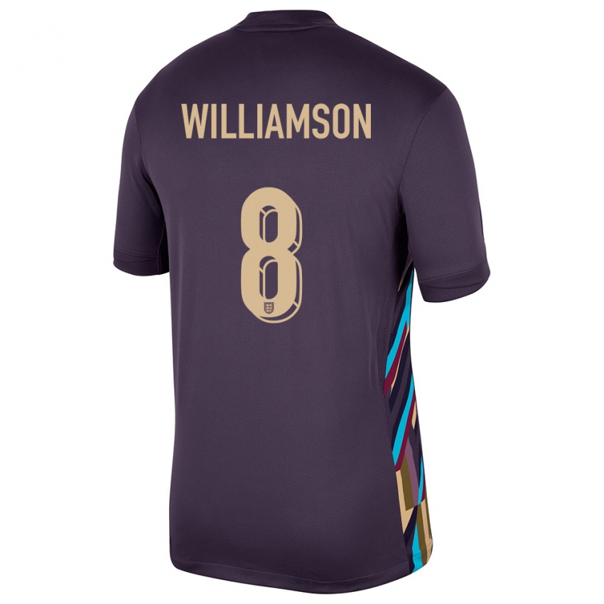 Mujer Camiseta Inglaterra Leah Williamson #8 Pasa Oscura 2ª Equipación 24-26 La Camisa