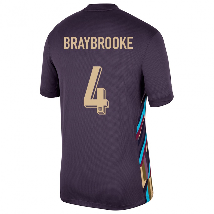 Mujer Camiseta Inglaterra Samuel Braybrooke #4 Pasa Oscura 2ª Equipación 24-26 La Camisa