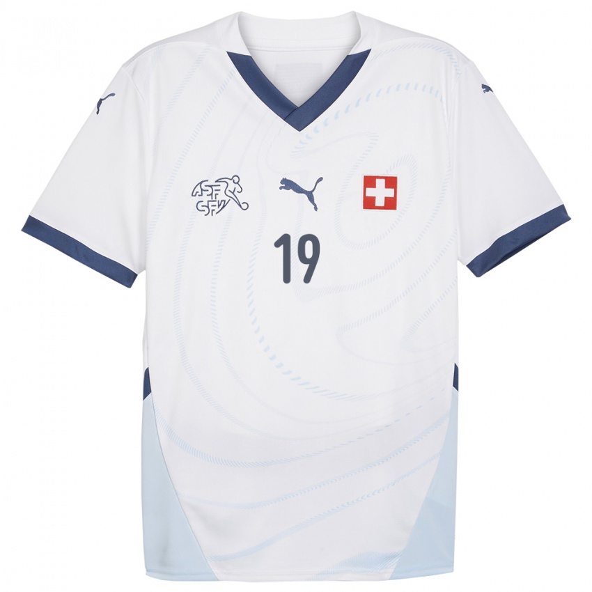 Mujer Camiseta Suiza Eseosa Aigbogun #19 Blanco 2ª Equipación 24-26 La Camisa