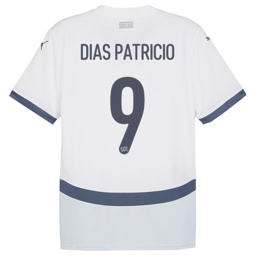 Mujer Camiseta Suiza Alexandre Dias Patricio #9 Blanco 2ª Equipación 24-26 La Camisa