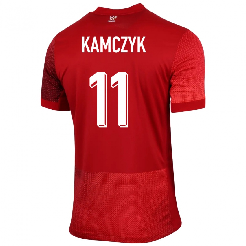 Mujer Camiseta Polonia Ewelina Kamczyk #11 Rojo 2ª Equipación 24-26 La Camisa