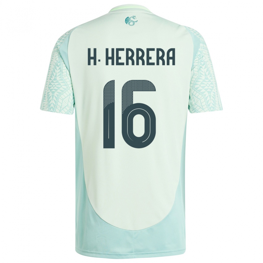 Mujer Camiseta México Hector Herrera #16 Lino Verde 2ª Equipación 24-26 La Camisa