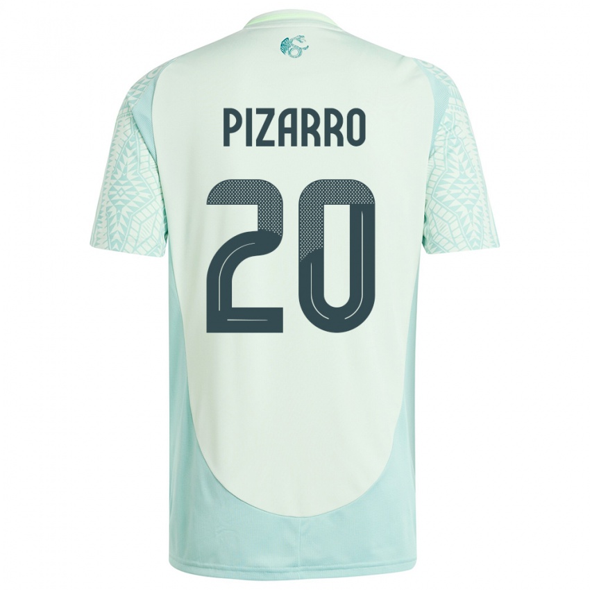 Mujer Camiseta México Rodolfo Pizarro #20 Lino Verde 2ª Equipación 24-26 La Camisa
