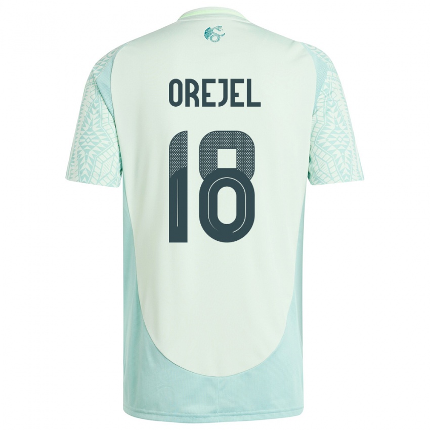 Mujer Camiseta México Jocelyn Orejel #18 Lino Verde 2ª Equipación 24-26 La Camisa