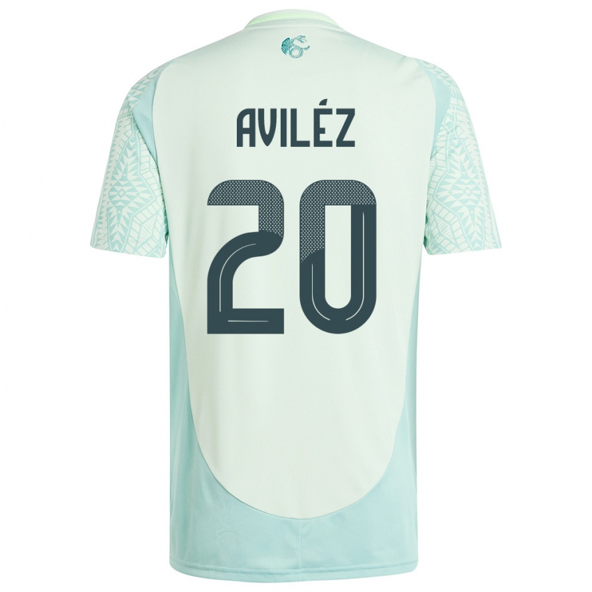 Mujer Camiseta México Aylin Avilez #20 Lino Verde 2ª Equipación 24-26 La Camisa