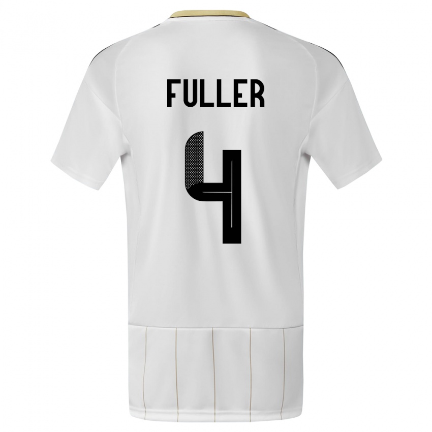 Mujer Camiseta Costa Rica Keysher Fuller #4 Blanco 2ª Equipación 24-26 La Camisa