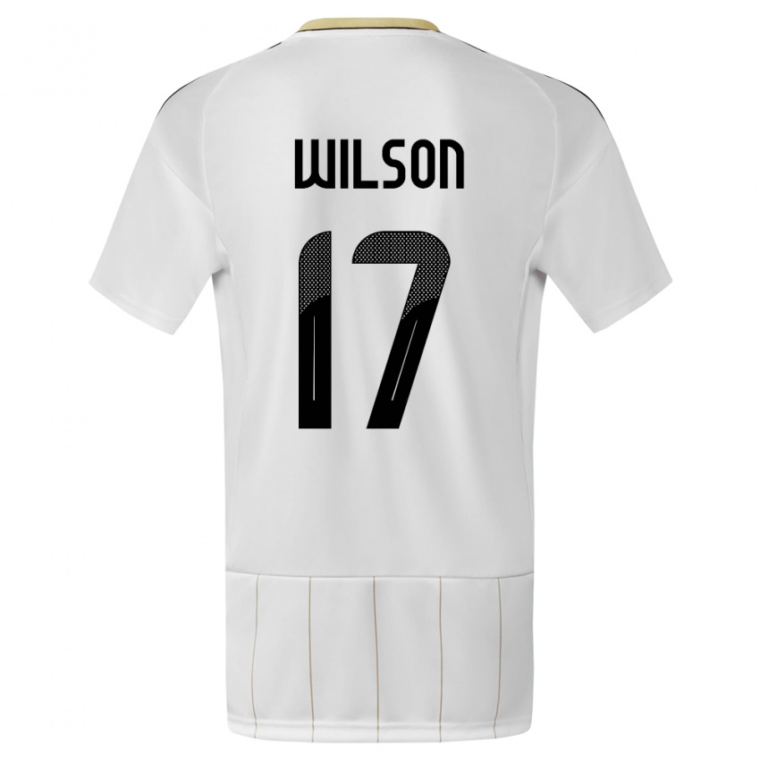 Mujer Camiseta Costa Rica Roan Wilson #17 Blanco 2ª Equipación 24-26 La Camisa
