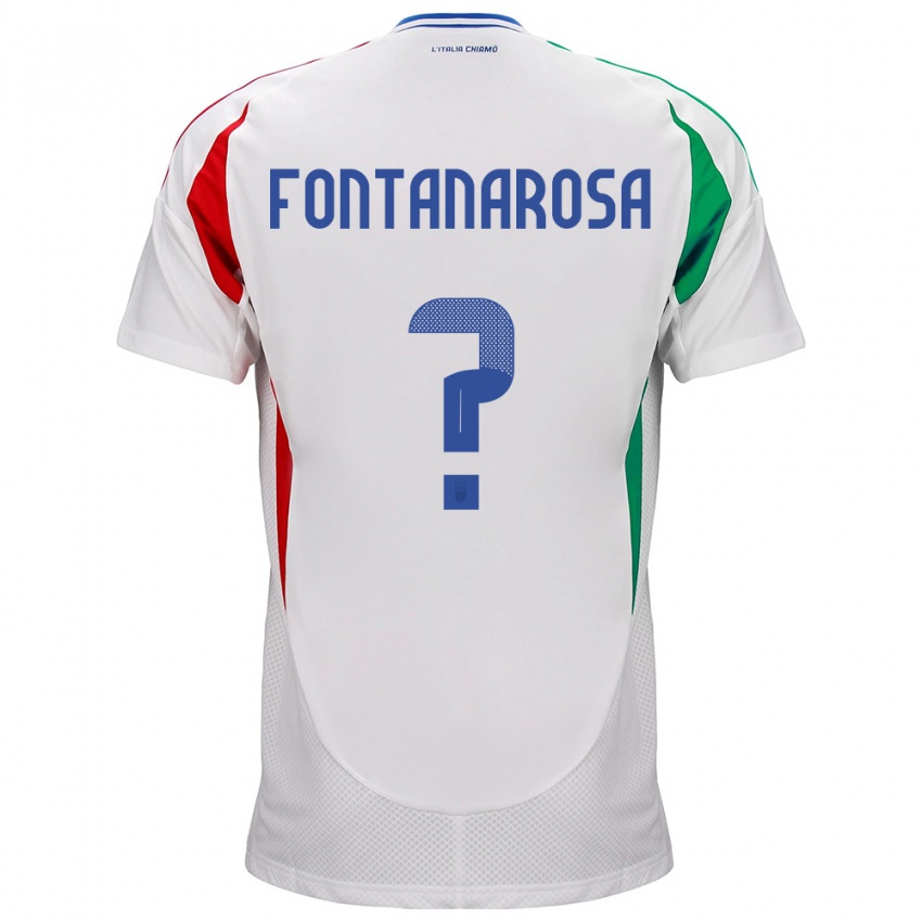 Mujer Camiseta Italia Alessandro Fontanarosa #0 Blanco 2ª Equipación 24-26 La Camisa