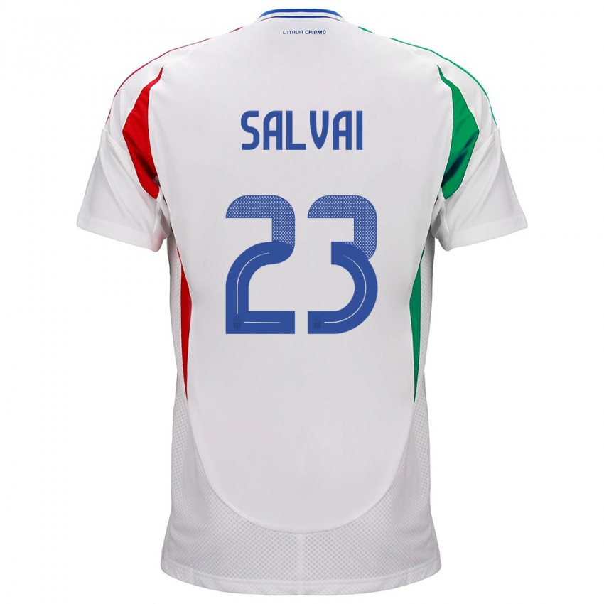Mujer Camiseta Italia Cecilia Salvai #23 Blanco 2ª Equipación 24-26 La Camisa