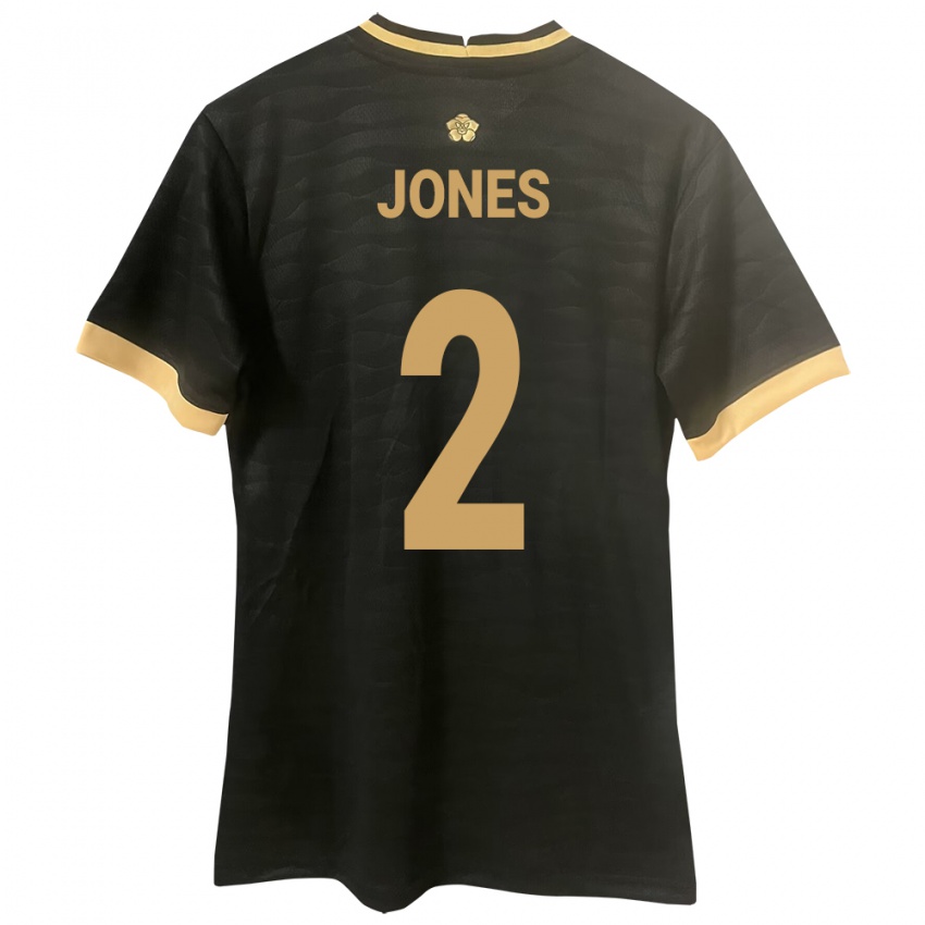 Mujer Camiseta Panamá Joseph Jones #2 Negro 2ª Equipación 24-26 La Camisa