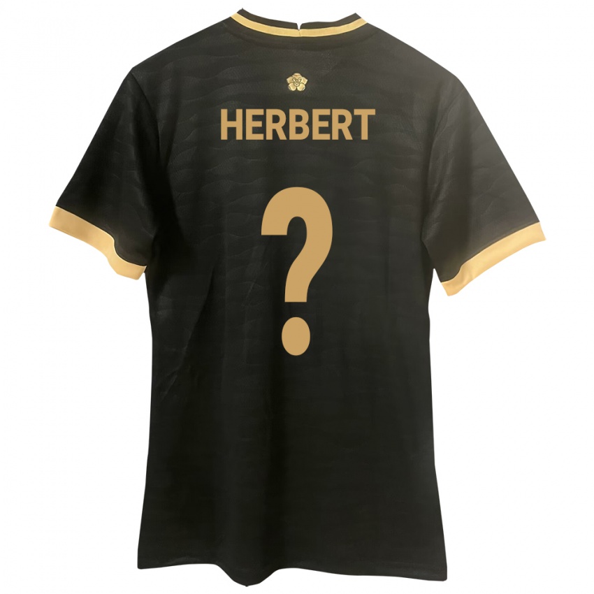 Mujer Camiseta Panamá Dilan Herbert #0 Negro 2ª Equipación 24-26 La Camisa