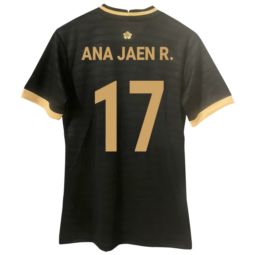 Mujer Camiseta Panamá Ana Jaén Rodríguez #17 Negro 2ª Equipación 24-26 La Camisa
