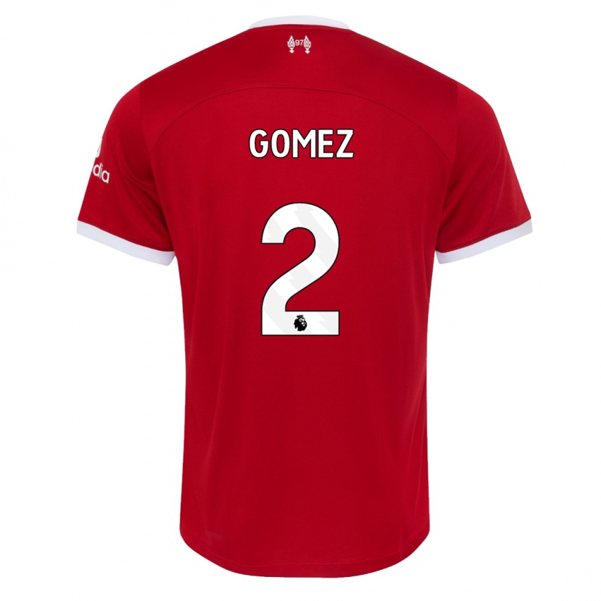 Niño Camiseta Joe Gomez #2 Rojo 1ª Equipación 2023/24 La Camisa