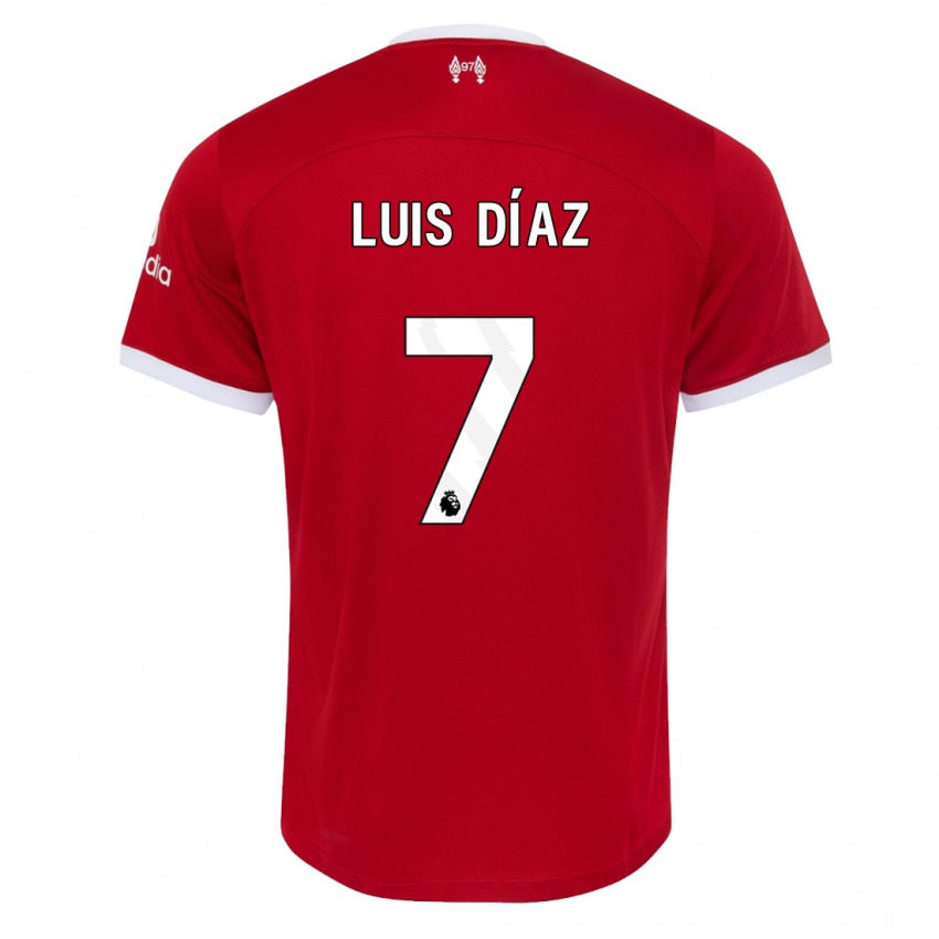 Niño Camiseta Luis Diaz #7 Rojo 1ª Equipación 2023/24 La Camisa